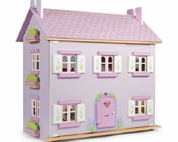 Wooden Lavender Dolls House