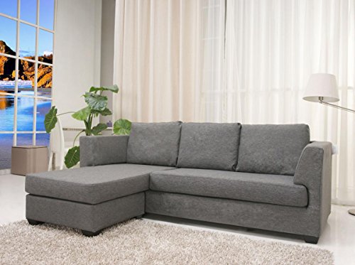 Leader Lifestyle Stockholm Corner Sofa with Interchanging Chaise Colour: Pebble Grey