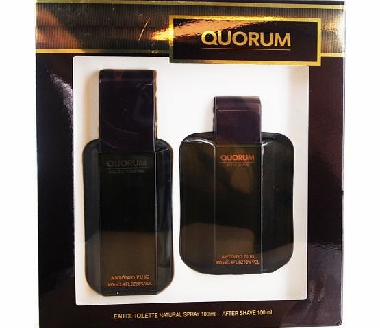 Leadoff QUORUM by Antonio Puig EDT SPRAY 3.4 OZ amp; AFTERSHAVE 3.4 OZ