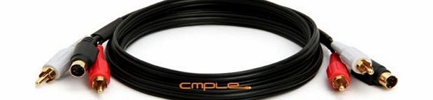 Leadoff S-Video amp; 2-RCA Audio Cable Combo, Gold Plated - 6ft