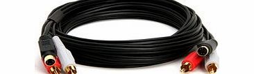 Leadoff S-Video amp; 2-RCA Audio Cable Combo, Gold Plated -12ft