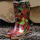 Leaf Design Wellington Boots