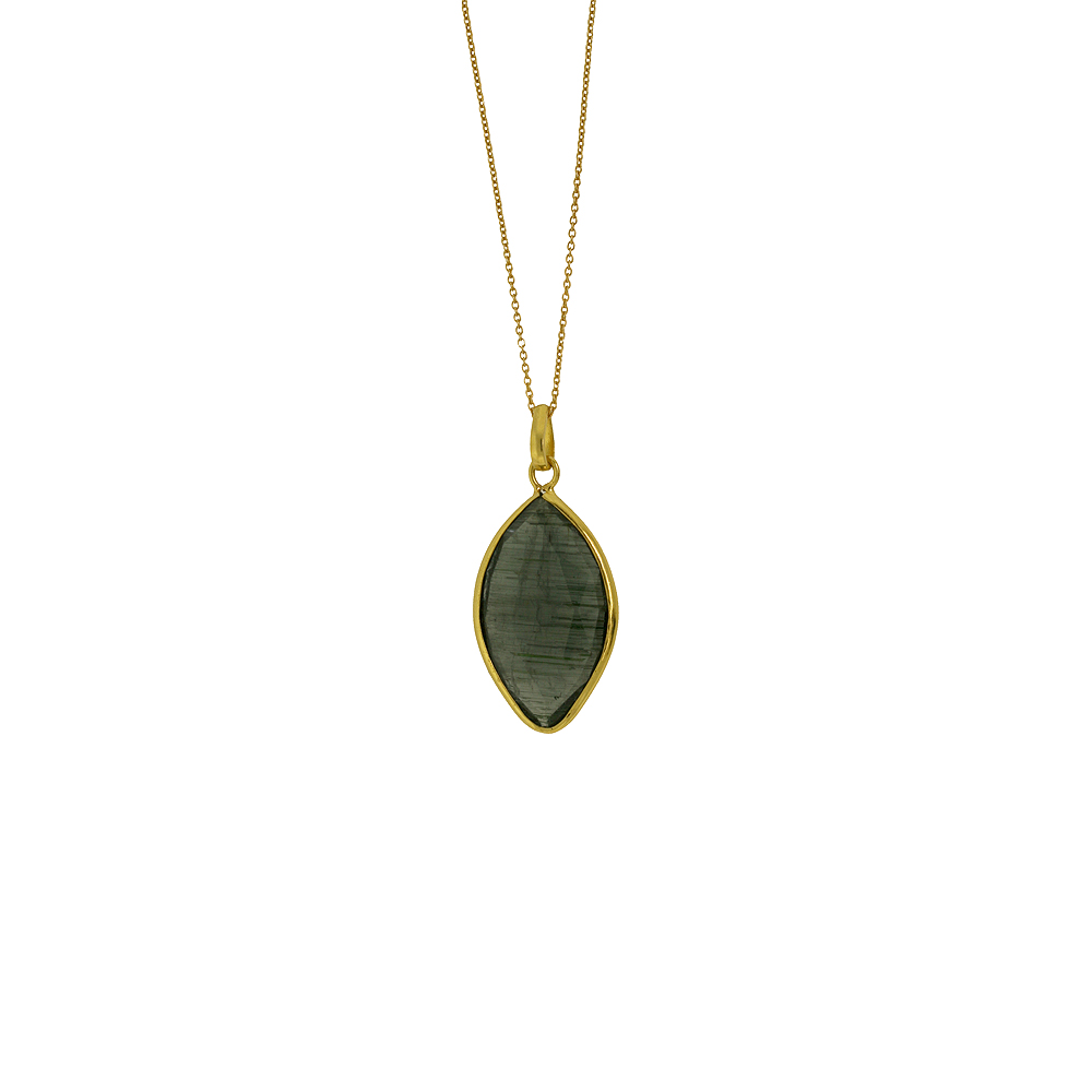 Leaf Drop Pendant - Green