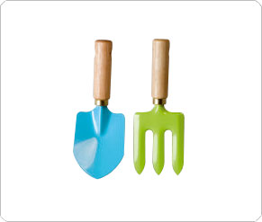 Green Fork and Spade Set