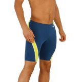 Learning Curve Speedo Endurance Plus Lane Splice Jammer Mens Swimming Trunks (Blue/Green 34`)
