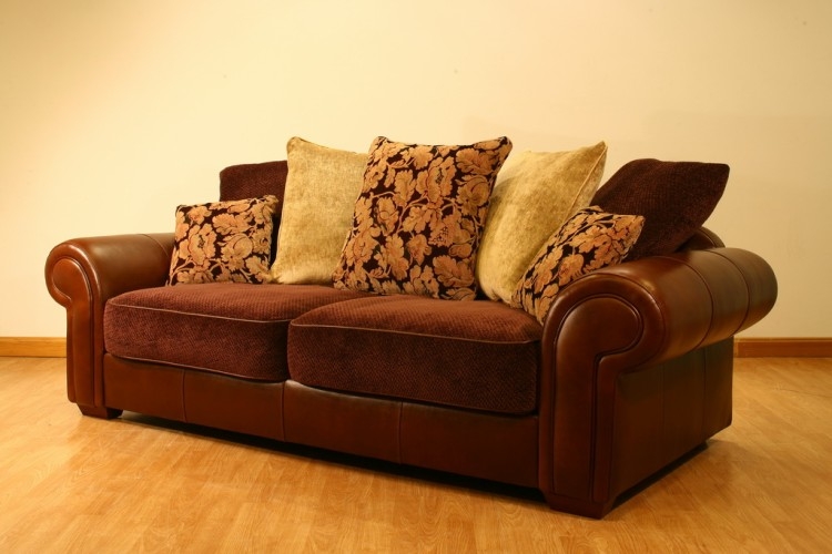leather / Fabric 3 Seater Sofa - Soho