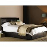 leather Bed - King Size with basic mattress
