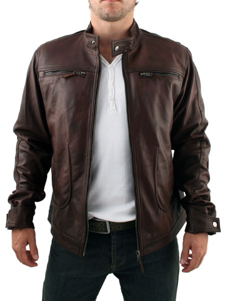 Leather Brown Biker Jacket