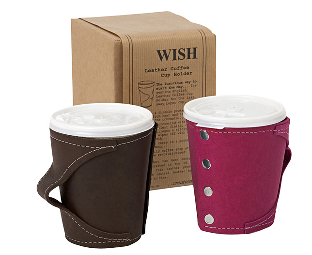 leather Cup Holder - Fuchsia