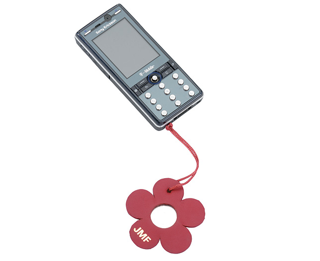 Daisy Mirrored Phone Charm - Ivory, Personalised