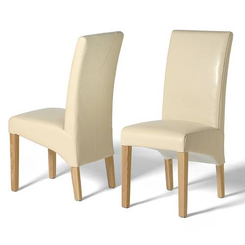 Leather Dining Chairs Cornel cream leather chair 906.208