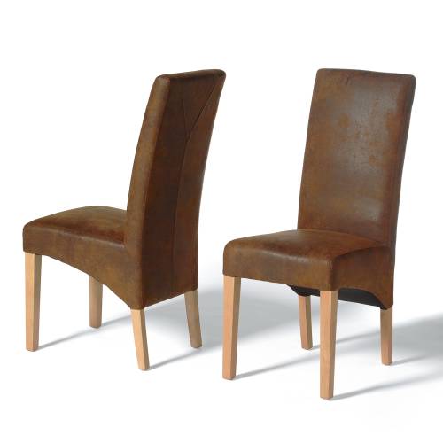 Olivia Cowhide Dining Chairs x2