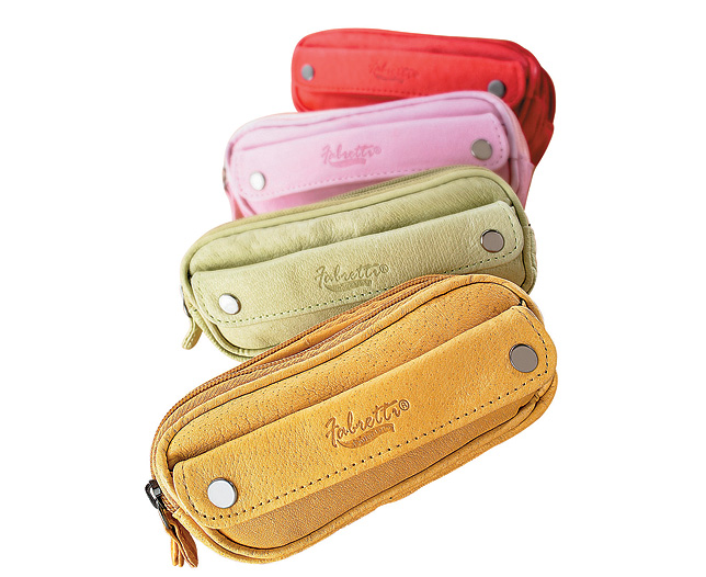 leather Double Glasses Case Yellow