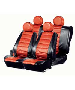 Look Car Seat Covers Red and Black