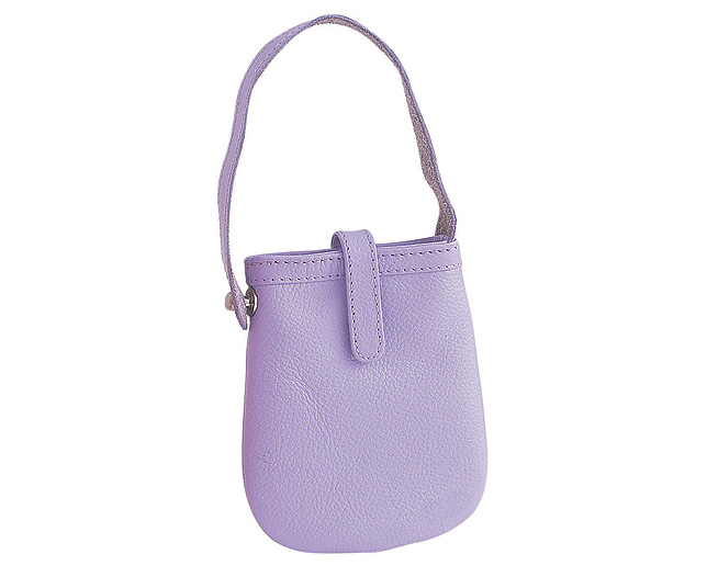 Leather Mobile Pouch Lilac
