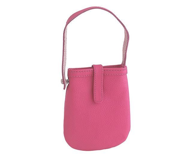 leather Mobile Pouch Pink