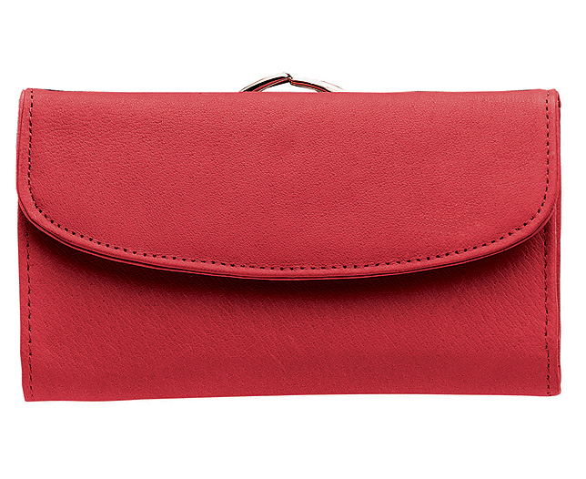 leather Purse Wallet - Red