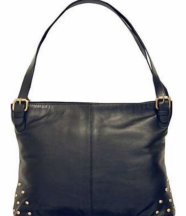 Leather Stud Shoulder Bag
