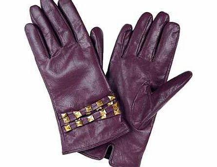 Leather Studded Gloves