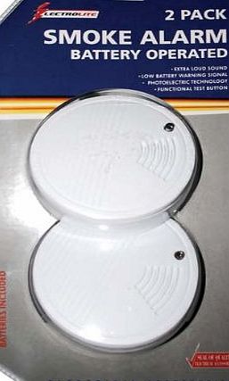 Lectrolite Battery Operated Smoke Alarm (2 Pieces)
