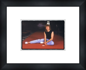 LED ZEPPELIN Robert Plant Shepperton 1983 - Custom Framed Ross Halfin Card