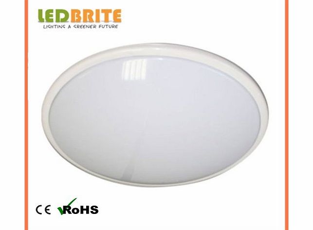 LEDBRITE LED Bulkhead Fitting 14w Slim profile IP54 White Base 2D Fitting