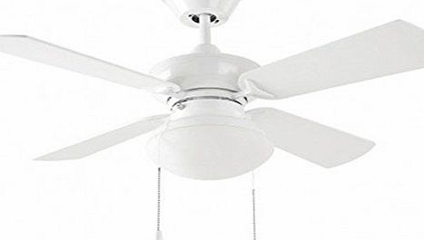 LEDS-C4 Bouvet 2 Lights Ceiling Fan in Bright White with Remote