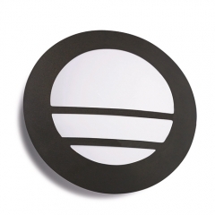 Leds-C4 Lighting Ajax Brown Round Outdoor Wall Light