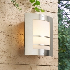 Leds-C4 Lighting Ajax Stainless Steel Outdoor Wall Light No Sensor