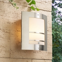 Leds-C4 Lighting Ajax Stainless Steel Wall Light with Sensor
