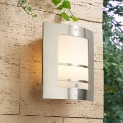 Leds-C4 Lighting Ajax Stainless Steel Wall Light with Sensor