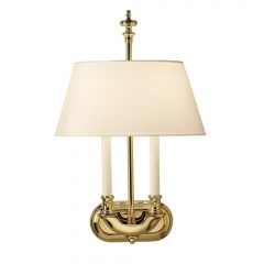 Leds-C4 Lighting Barca Polished Brass and White Wall Light