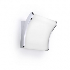 Leds-C4 Lighting Ciao Chrome and Optical Glass Wall Light