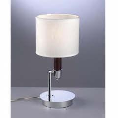 Leds-C4 Lighting Fusta Wood and Chrome Table Lamp