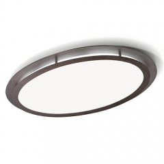 Granada Brown Oval Ceiling Light Large