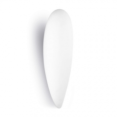 Leds-C4 Lighting Large White Curved Glass Oval Wall Light