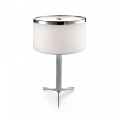 Leila Large White Table Lamp with Dimmer
