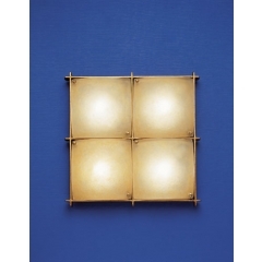 Leds-C4 Lighting Mali Amber Quad Square Wall Light