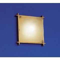 Leds-C4 Lighting Mali Amber Square Glass Wall Light