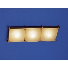 Leds-C4 Lighting Mali Amber Triple Square Wall Light