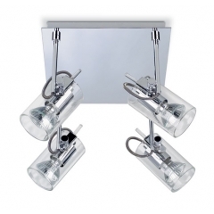 Modena Square Ceiling Light with 4 Spotlights