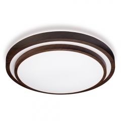 Round Brown Stepped Ceiling Light