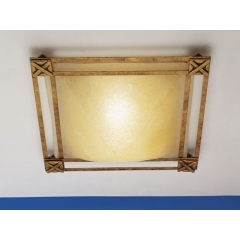Leds-C4 Lighting Veonese Square Amber Ceiling Light