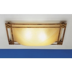 Leds-C4 Lighting Veronese Rectangular Amber Ceiling Light
