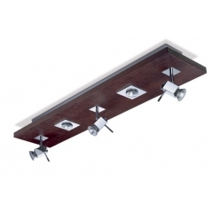 Leds-C4 Lighting Wood Ceiling Light with Spots and Downlights