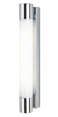 LEDS Lighting Dresde Modern Chrome Wall Light With An Opal Polycarbonate Shade