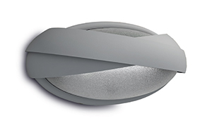 LEDS Lighting Eclipse Modern Grey And White IP54 Outdoor Wall Light