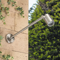 LEDS Lighting Eolo Modern Outdoor Stainless Steel Wall Light