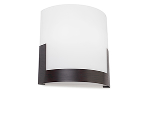 Niza Modern Antique Brown And White Satin Glass Wall Light