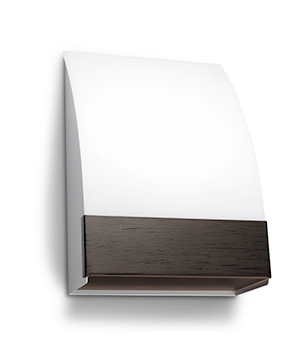 Niza Modern Antique Brown Wall Light With A White Satin Glass Shade